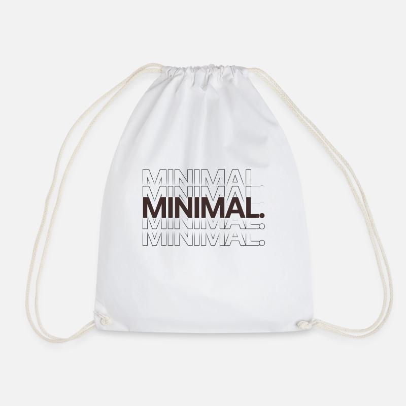 MINIMAL. DARK - Drawstring Bag - white