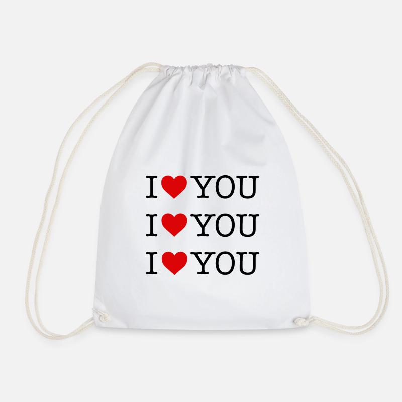 Ich liebe dich Ich liebe dich Ich liebe dich - Turnbeutel - Weiß
