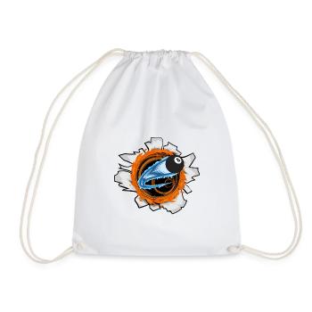 burning 8 billiard ball pool, billiards, snooker - Drawstring Bag - white - Front