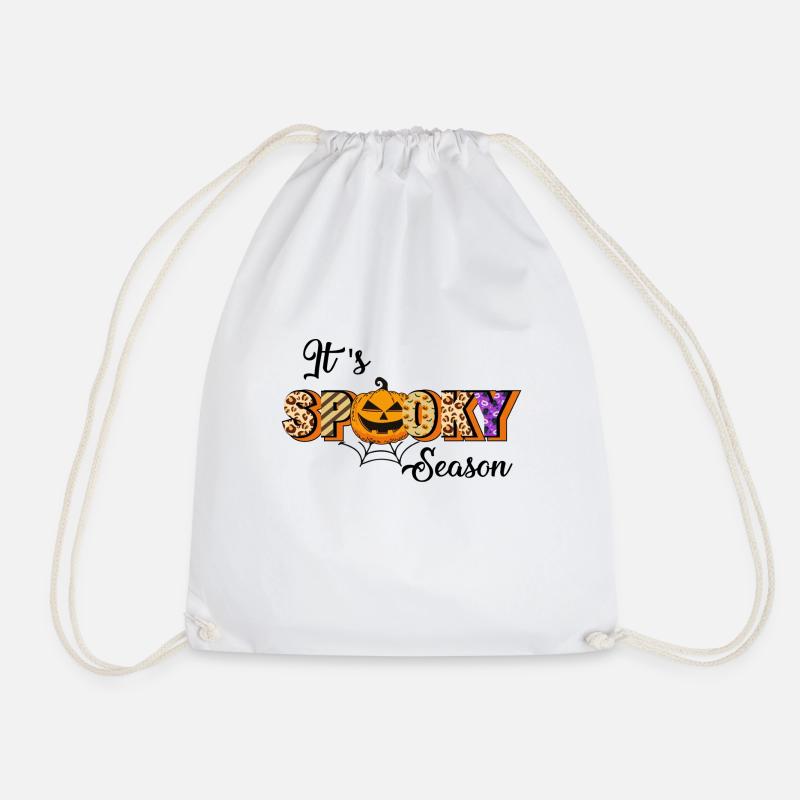 It's Spooky Season - Drawstring Bag - white