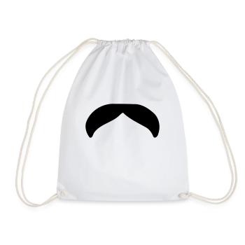 Beard moustache moustache mustache 1c. - Drawstring Bag - white - Front