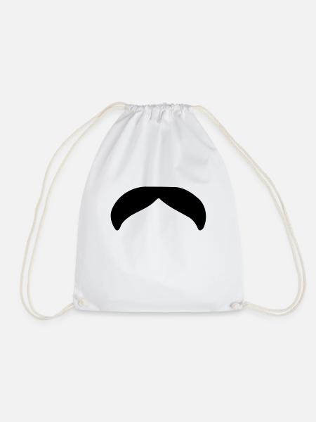 Barbe moustache moustache Moustache 1C. - Sac de sport léger - blanc