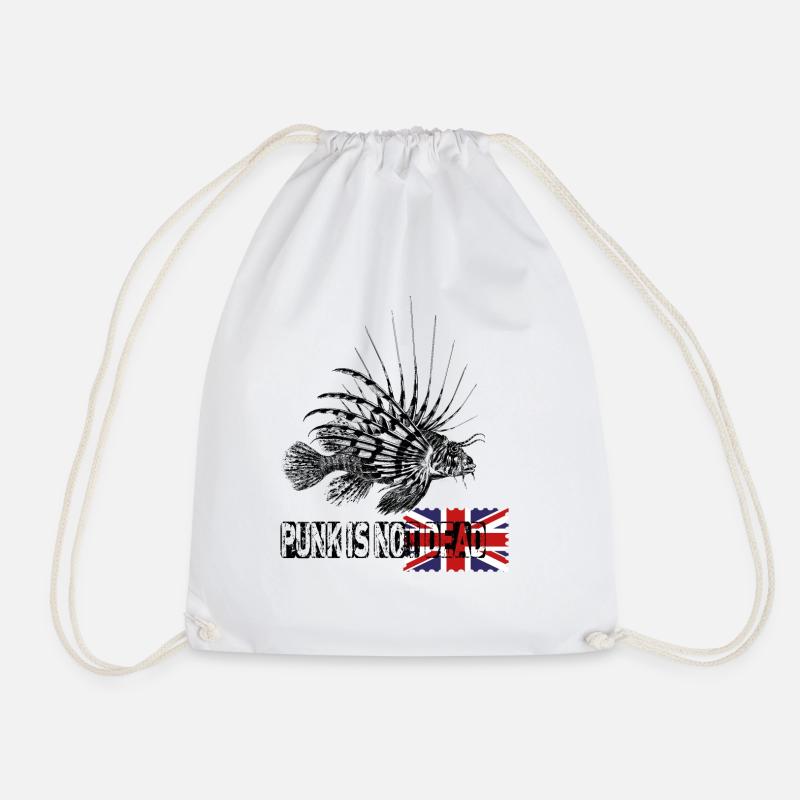 Punk is not dead - Drawstring Bag - white