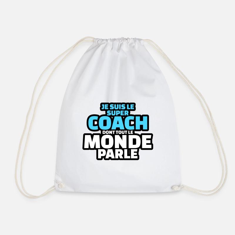 je suis le super coach dont tout le monde parle - Sac de sport léger - blanc