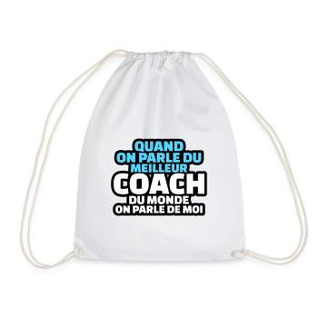 quand on parle du meilleur coach on parle de moi - Sac de sport léger - blanc - Devant