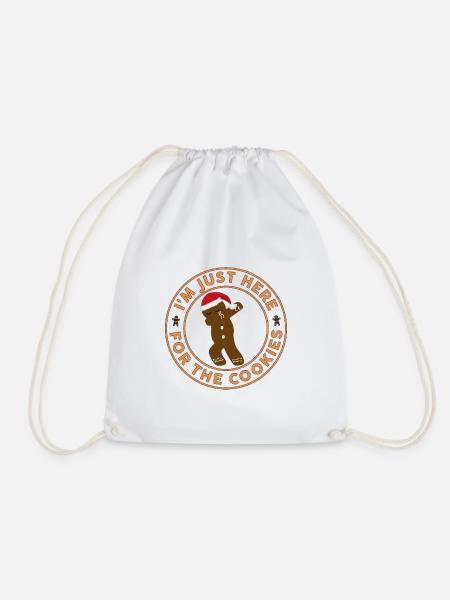 Dabbing Lebkuchen Mann Weihnachten Santa Geschenk - Turnbeutel - Weiß