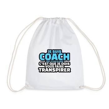 je suis coach je dois vous faire transpirer - Sac de sport léger - blanc - Devant