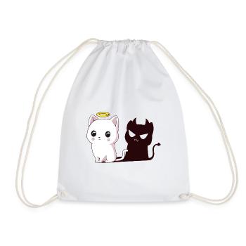 Ange de Kawaii avec Ombre de Démon - Sac de sport léger - blanc - Devant