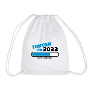 tonton en 2023 veuillez patienter - Sac de sport léger - blanc - Devant