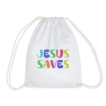 Jésus sauve l’amorti - Sac de sport léger - blanc - Devant