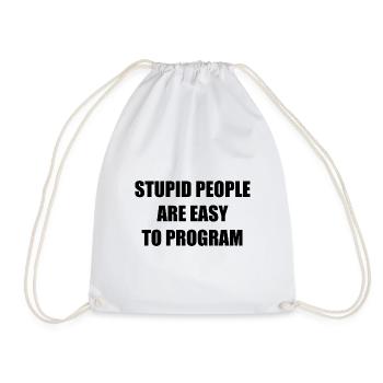 Stupid People - Turnbeutel - Weiß - Vorne