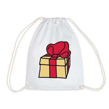 gift - Drawstring Bag - white - Front