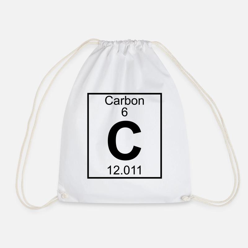 Periodic table element 6 - C (carbon) - BIG - Turnbeutel - Weiß