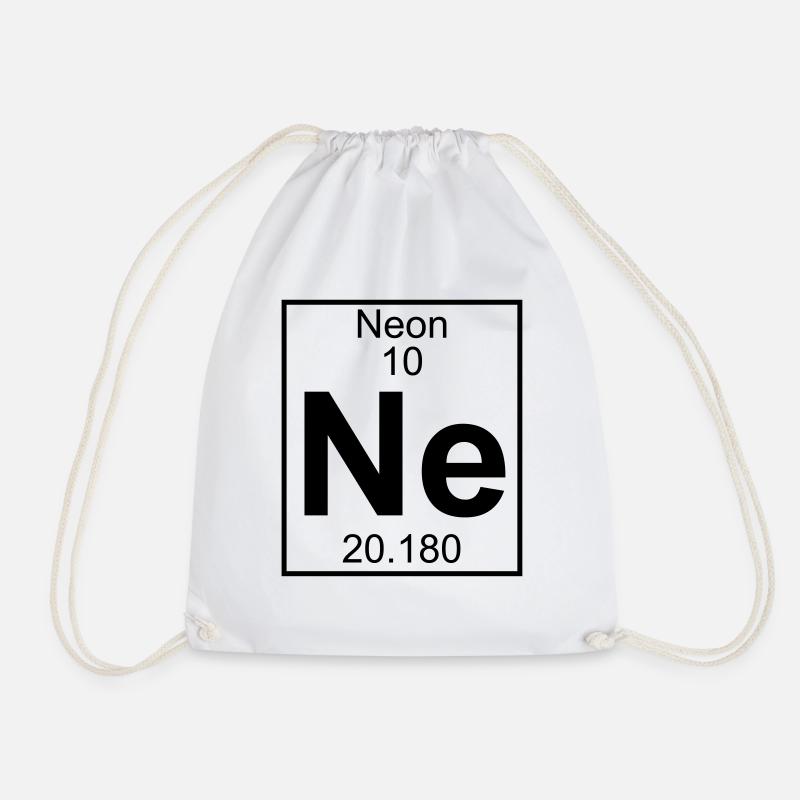 Neon (Ne) (element 10) - Drawstring Bag - white