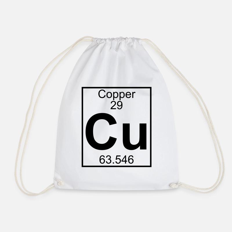 Copper (Cu) (element 29) - Drawstring Bag - white