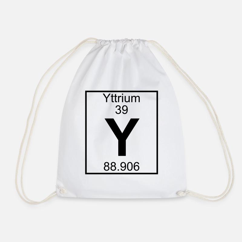 Yttrium (Y) (element 39) - Drawstring Bag - white