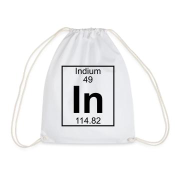 Indium (In) (element 49) - Drawstring Bag - white - Front