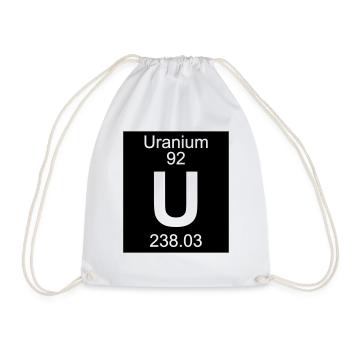 Uranium (U) (element 92) - Drawstring Bag - white - Front