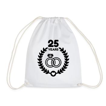 25 - Birthday Wedding - Marriage - Love - Sac de sport léger - blanc - Devant
