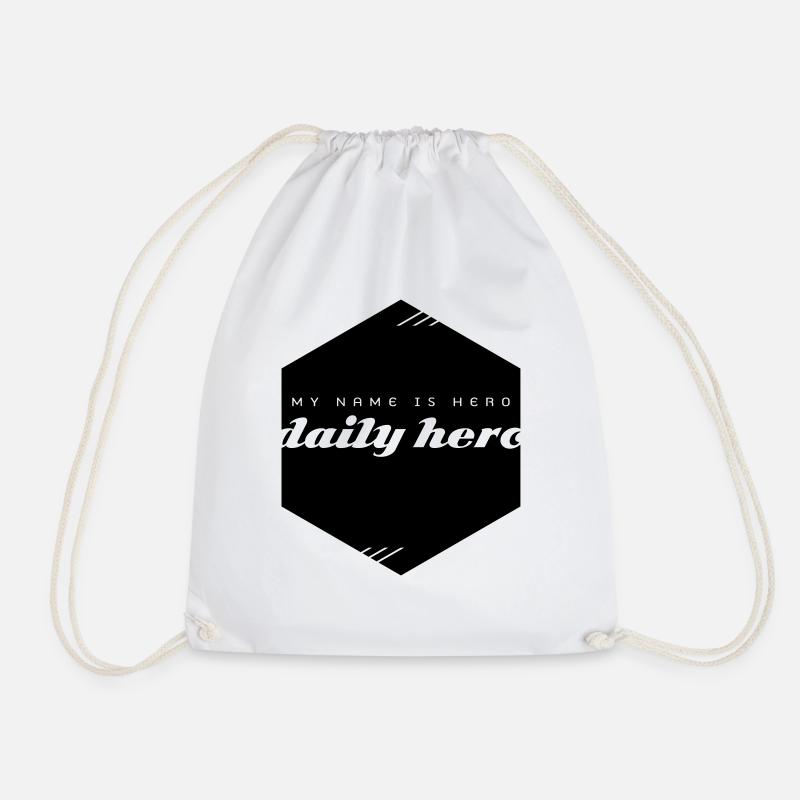 dailyHero black - Turnbeutel - Weiß