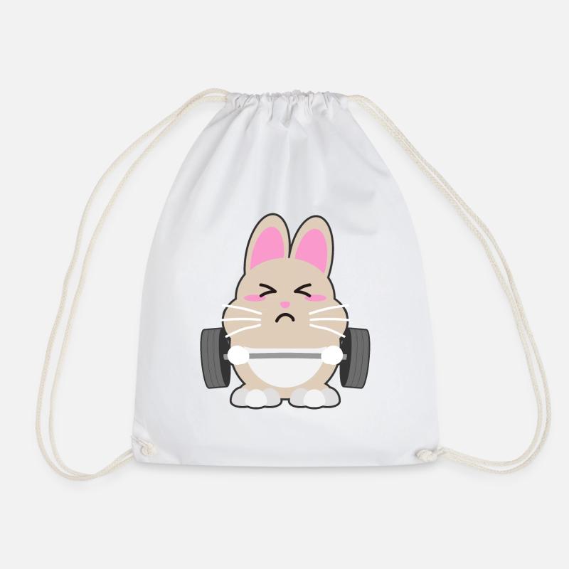 fitness - Drawstring Bag - white