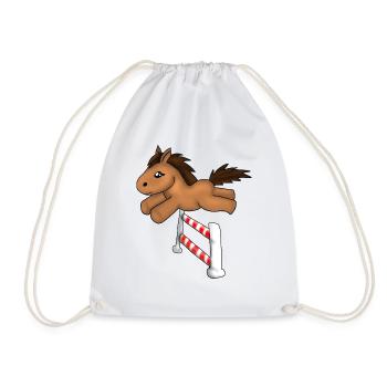Jumping - Drawstring Bag - white - Front