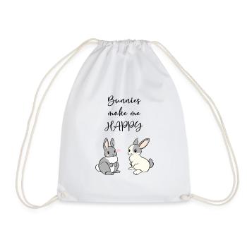 Bunnies Butt Rabbit Popo Gift Idea - Drawstring Bag - white - Front
