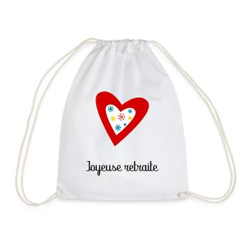 RETRAITE. BONNE RETRAITE. JOYEUSE RETRAITE. - Sac de sport léger - blanc - Devant