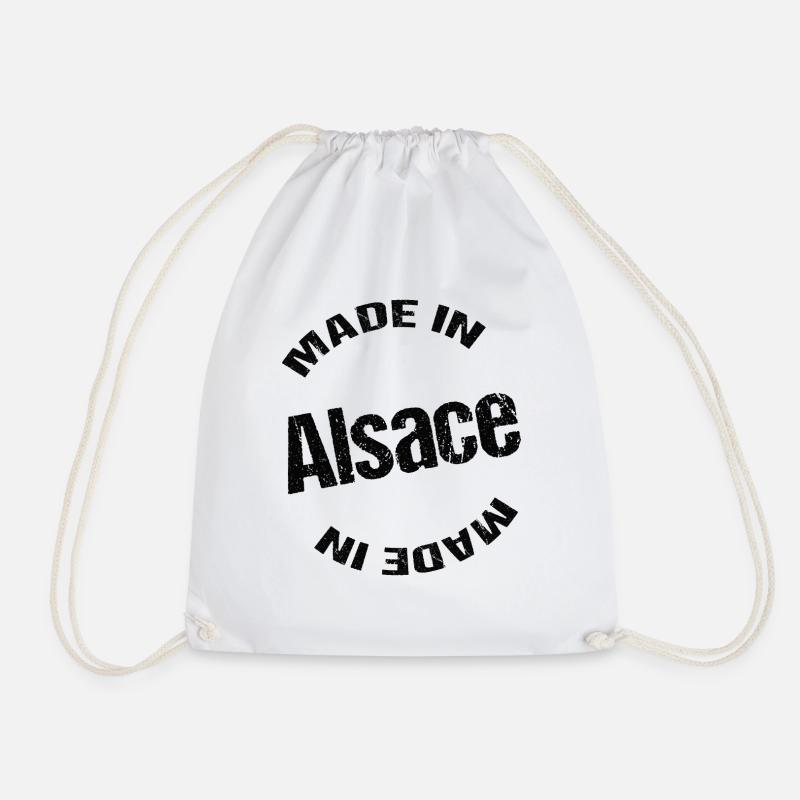 made in alsace - Drawstring Bag - white