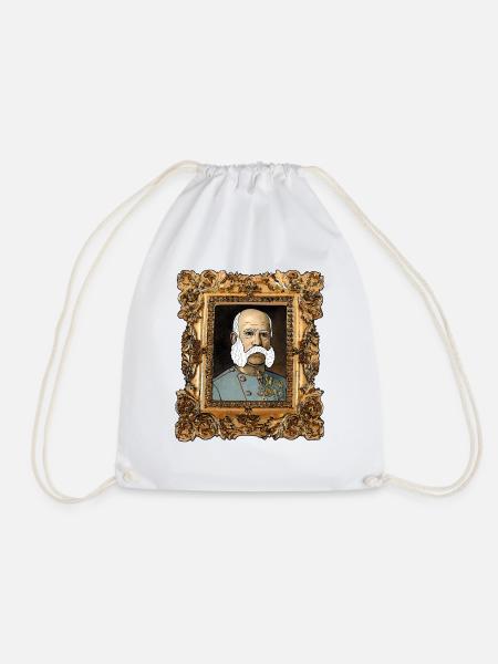 Kaiser Franz Joseph I., Kaiser von Österreich - Turnbeutel - Weiß