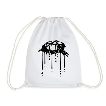 Anarchy blood drop icon - Drawstring Bag - white - Front