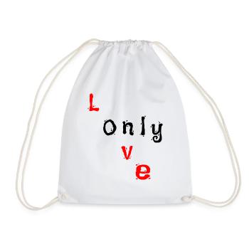 Only Love - Drawstring Bag - white - Front