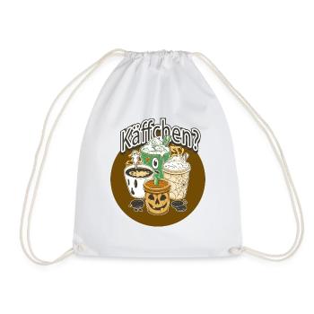 halloween Shirt lustig Kostüm kaffee - Turnbeutel - Weiß - Vorne