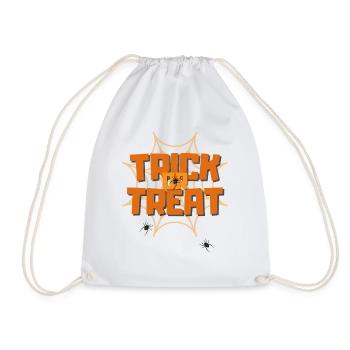 Halloween Trick or Treat - Drawstring Bag - white - Front