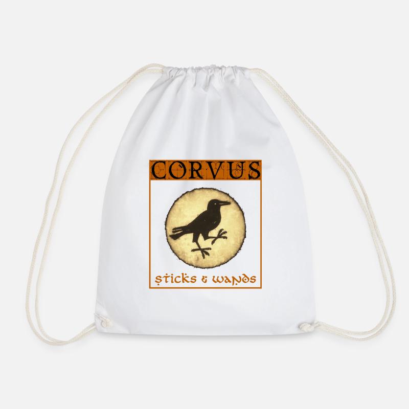 Corvus Sticks & Wands - Drawstring Bag - white