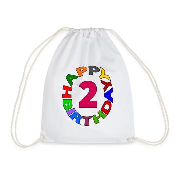 Happy Birthday 2 - Turnbeutel - Weiß - Vorne