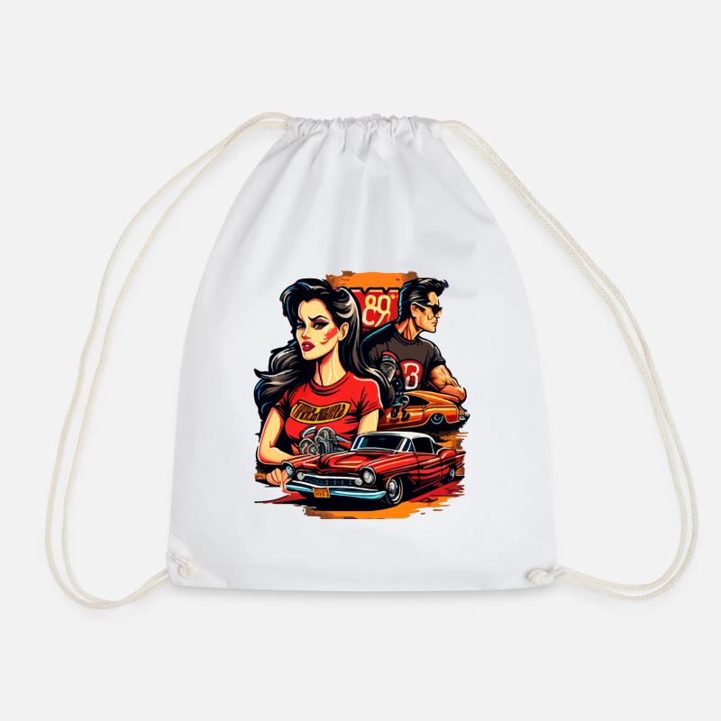 VALEEWEAR - Ein brutales Paar im Retro-Stil - Turnbeutel - Weiß