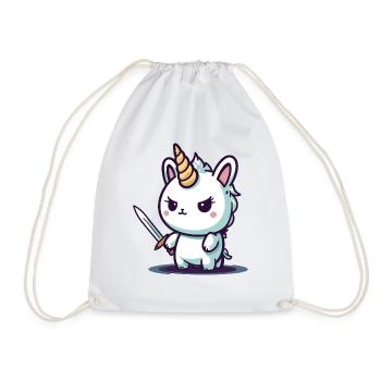 Licorne bad ass - Sac de sport léger - blanc - Devant