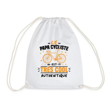 Ce papa cycliste est cool et authentique - Sac de sport léger - blanc - Devant