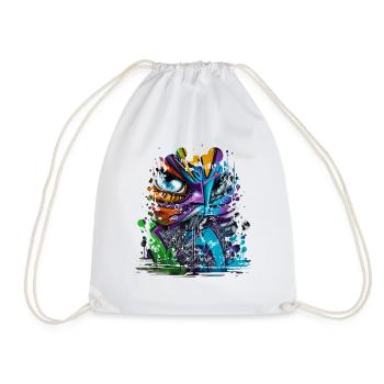 graffiti street art spray couleurs cool artiste rétro - Sac de sport léger - blanc - Devant