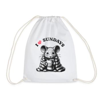 J’adore Sundays Mouse - Sac de sport léger - blanc - Devant