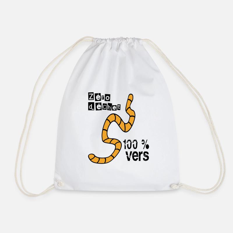 Zéro déchet, 100 % vers - Sac de sport léger - blanc