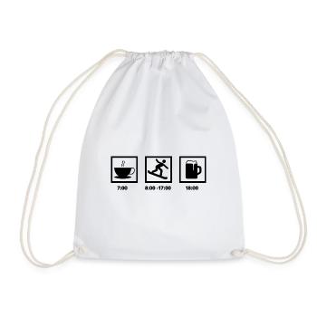 Snowboard - Symbol - Apres Ski - Ski - Drawstring Bag - white - Front