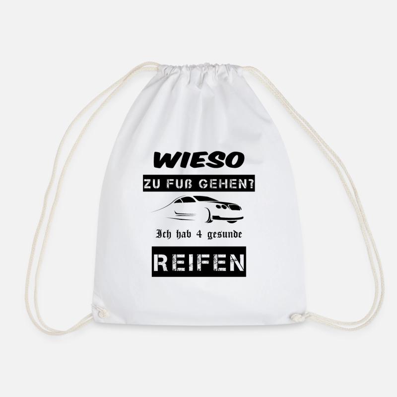Auto Spruch lustig - Turnbeutel - Weiß