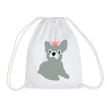 chien - Sac de sport léger - blanc - Devant