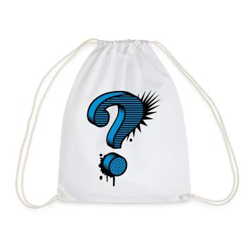 Un point d'interrogation graffiti - Sac de sport léger - blanc - Devant