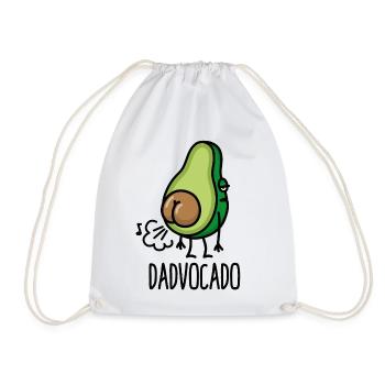 Dadvocado furzen Avocado Papa Furz Vati lustig - Turnbeutel - Weiß - Vorne
