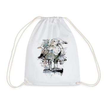 Seagull Baltic Sea - Drawstring Bag - white - Front