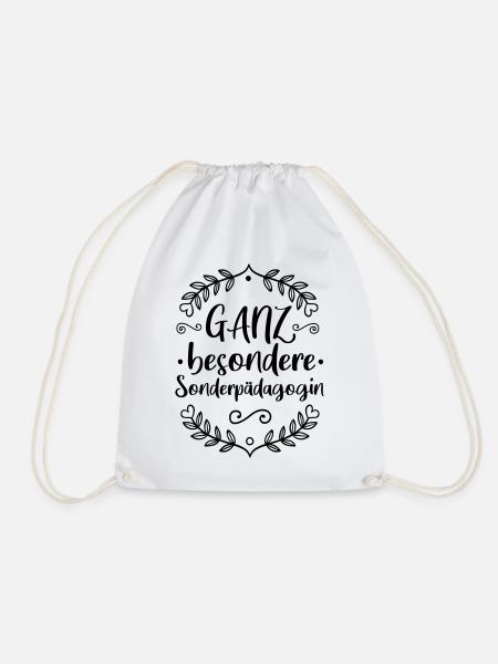 Ganz besondere Sonderpädagogin Lehrerin Geschenk - Turnbeutel - Weiß