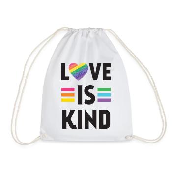 Pride Month LGBT - Liebe ist nett - Turnbeutel - Weiß - Vorne